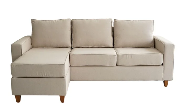 Sofá con Chaise DESIREÉ - Beige en Beige - Sillones y sofás, Uruguay | Finkel