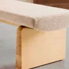 Banco Topaz de chenilla beige y madera maciza de fresno con acabado natural 150cm FSC 100% en Beige - Butacas, banquetas y puffs, Uruguay | Kavehome, vista 3 de 8