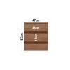 Mesa De Luz Fit 2 Cajones Moderna 100% Mdp en Madera natural - Mesas de luz, Uruguay | Soy Hogar, vista 3