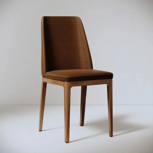 Silla de Comedor City - Línea Nevada - Cuero sintético en Marrón - Sillas, Uruguay | Ecowood