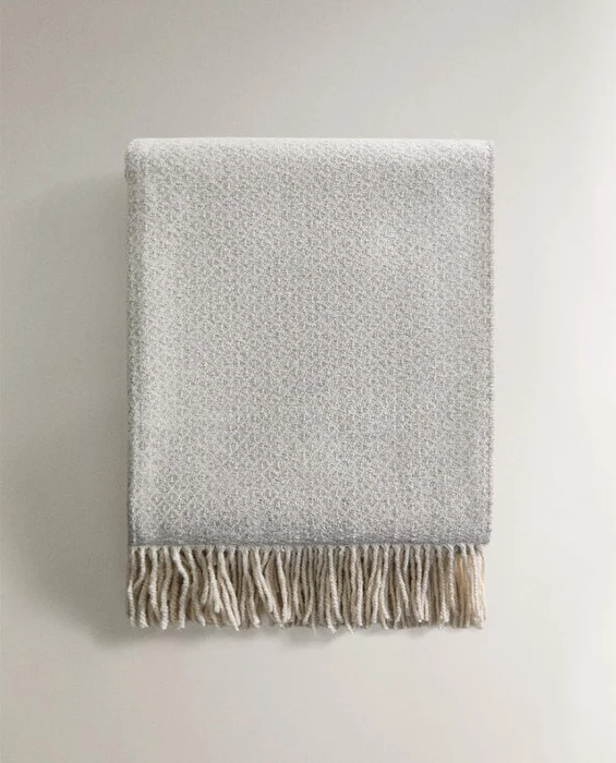 MANTA ESTRUCTURA ROMBOS en Gris - Textiles, Uruguay | Zara Home, vista 5