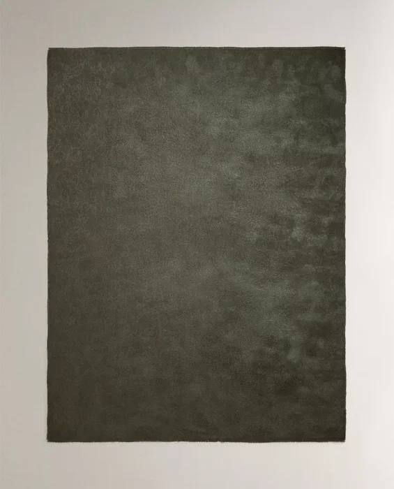 MANTA JACQUARD FLORES en Verde oliva - Textiles, Uruguay | Zara Home, vista 2