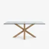 Mesa Argo 200 x 100 cm cristal patas de acero efecto madera en Madera natural - Mesas de comedor, Uruguay | Kavehome, vista 4 de 5