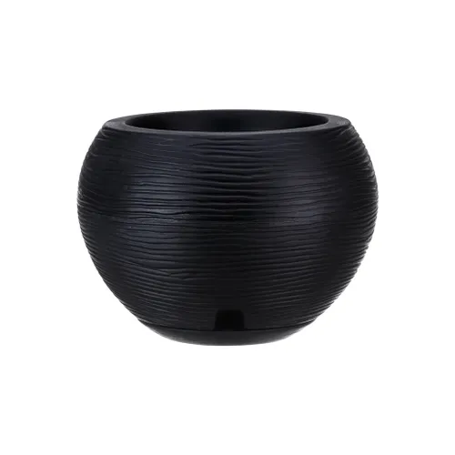 MACETA FLORENCA SISAL NEGRO 27X24CM en Negro - Macetas, Uruguay | Decohogar