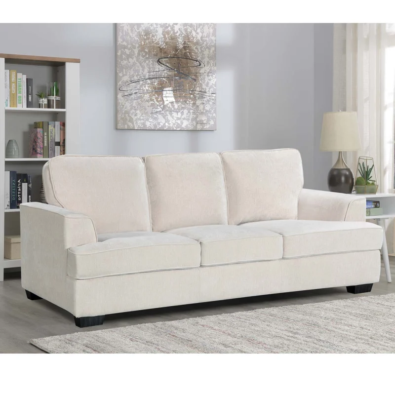 Sofá 3 Cuerpos Tela Natural-beige Austin Natural en Madera natural - Sillones y sofás, Uruguay | Divino, vista 8