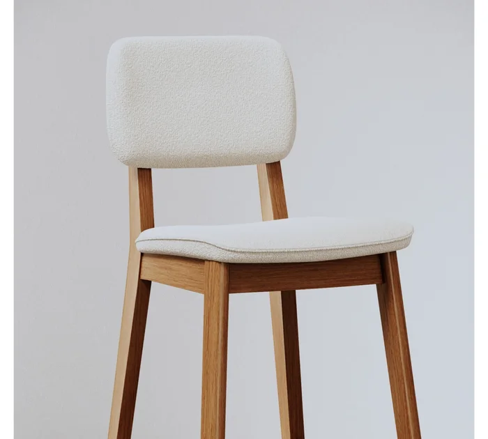 Butaca Classic - Línea Manhattan - Bouclé/Natural en Beige, Natural - Butacas, banquetas y puffs, Uruguay | Rústico Hogar, vista 3