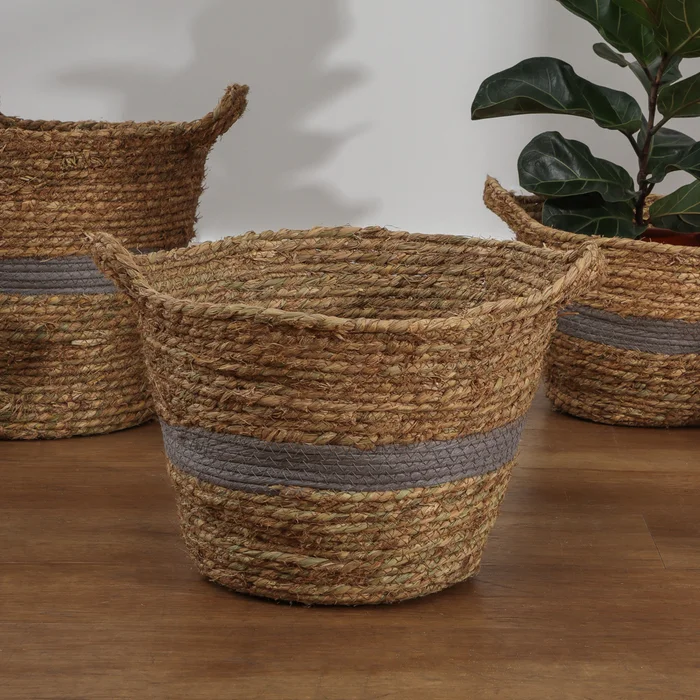 Macetero Con Mango Linea Nat Grande en Madera natural - Macetas, Uruguay | Tiendas Montevideo