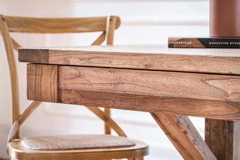 MESA COMEDOR EXTENSIBLE - 2.00 A 2.80 MTS - OLMO en Madera natural - Mesas de comedor, Uruguay | La Iberica, vista 8