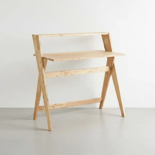 Escritorio Madera Natural-beige Zigzag en Madera natural - Escritorios y sillas de escritorio, Uruguay | Divino