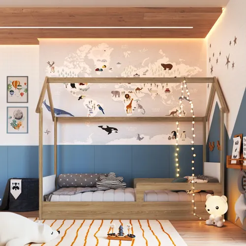 Cama Siena – Marron en Marrón - Dormitorio, Uruguay | RM Muebles y Deco