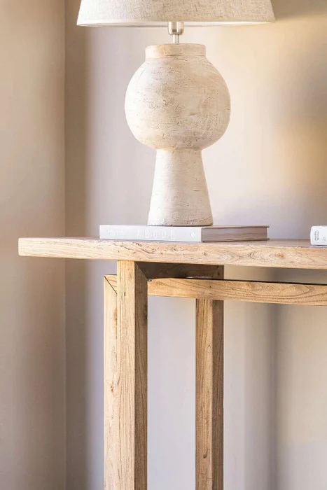MESA DE ARRIMO / CONSOLA GEO - OLMO - 1.20 MTS en Madera natural - Bibliotecas, Uruguay | La Iberica, vista 2