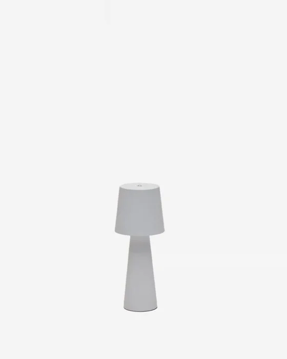 Lámpara de mesa pequeña de exterior Arenys de metal con acabado pintado gris en Gris - Muebles para el exterior, Uruguay | Kavehome