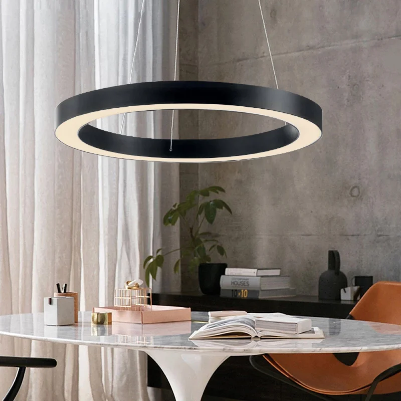Colgante LED Zurich IV 92W 150 cm Negro en Negro - Lámparas colgantes, Uruguay | Serlux, vista 4