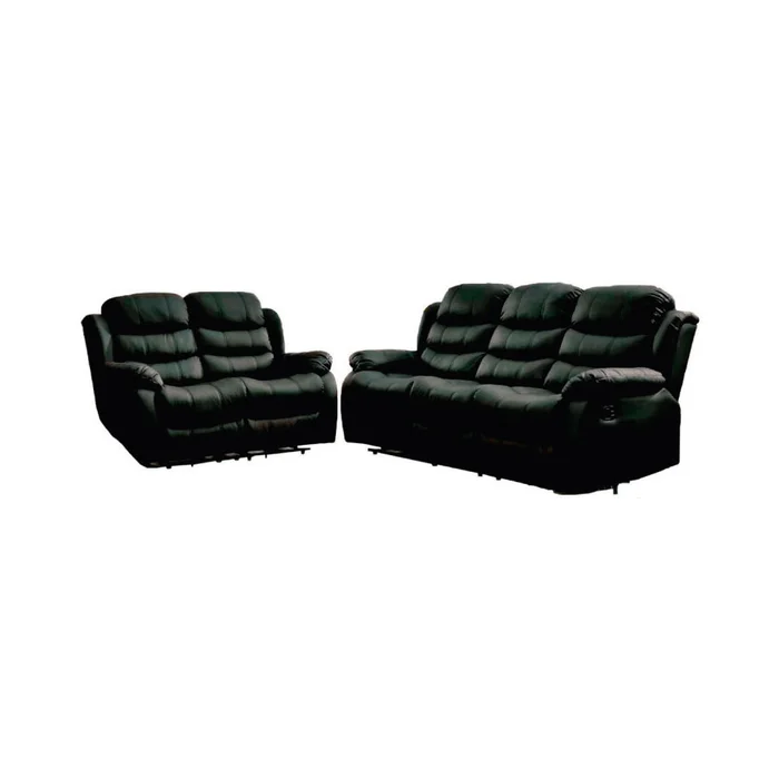 Juego De Living Reclinable 3+2 En Pu Comedor Negro Beverly en Negro - Escritorios y sillas de escritorio, Uruguay | Soy Hogar