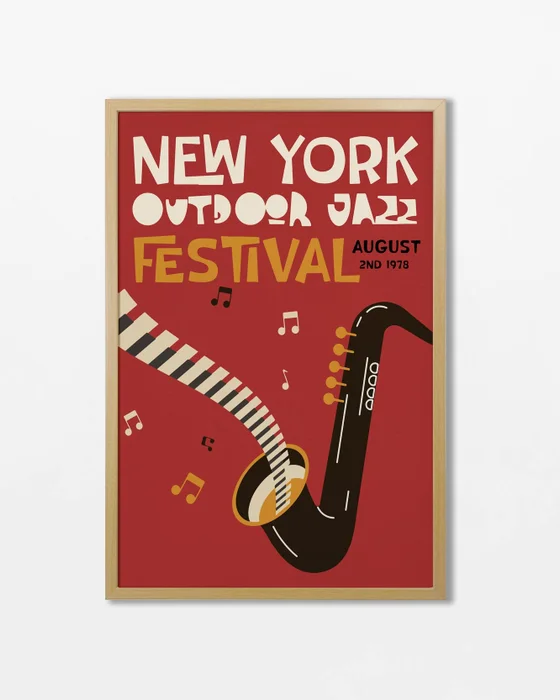 Jazz - New York en Rojo - Láminas, Uruguay | La Cuadrería