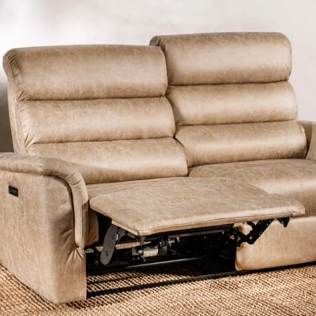 Sillón Reclinable 3 Cuerpos Benson Beige - Beige en Beige - Sillones y sofás, Uruguay | Aihaus, vista 3