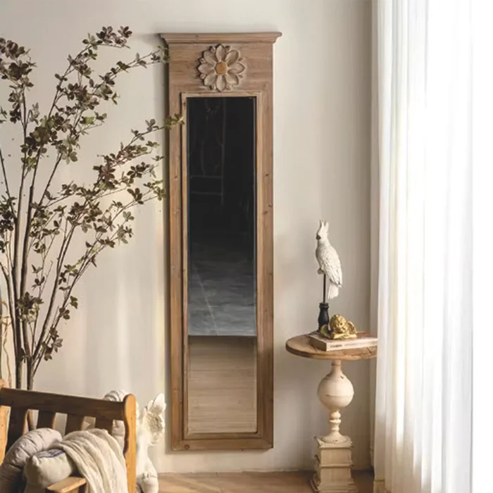 Espejo estilo frances alto en Madera natural - Espejos, Uruguay | Decotech, vista 2