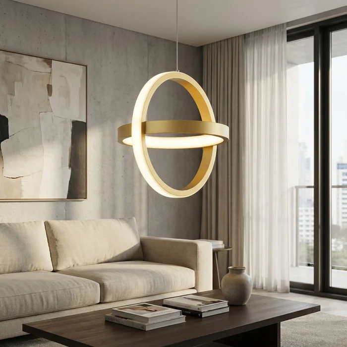 Lámpara colgante Orbital Gold en Dorado - Lámparas colgantes, Uruguay | La Perla, vista 2