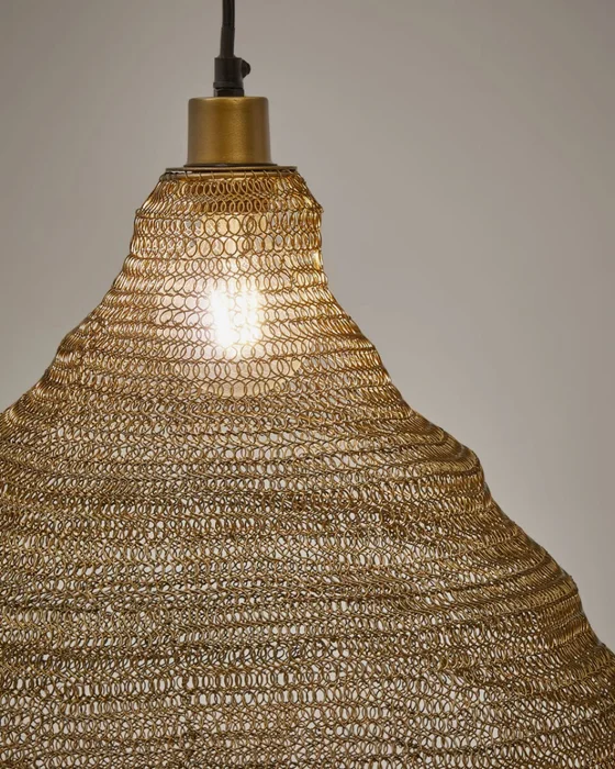 Lámpara de techo Sarraco de metal dorado - Ø 58 cm en Amarillo - Lámparas colgantes, Uruguay | Kavehome, vista 2