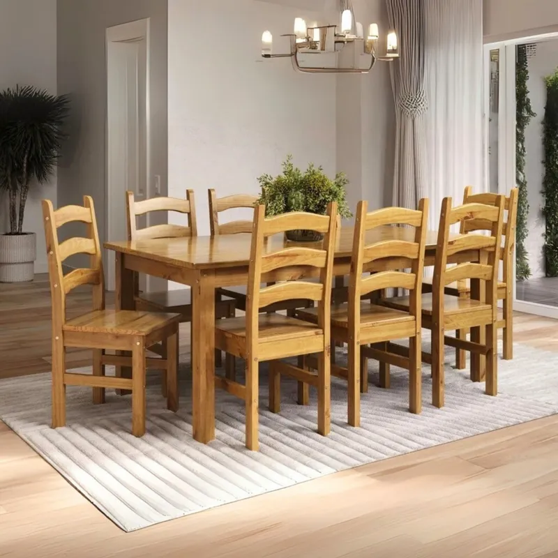 Juego de comedor - 8 sillas 180 cm - Italia en Marrón - Mesas de comedor, Uruguay | Rústico Hogar
