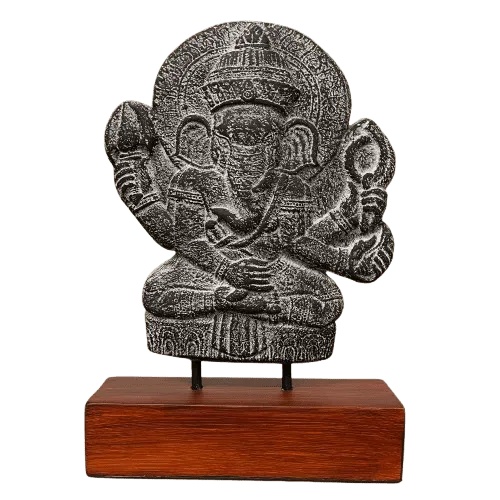 Ganesha en Base en Negro - Espejos, Uruguay | Camino a Casa