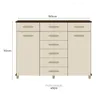 Comoda Cajonera de 8 cajones 2 puertas 1 perchero y 2 estantes internos para Dormitorio o Living - FE - Rustico / Champan en Beige - Cómodas, Uruguay | Mulata, vista 5 de 5
