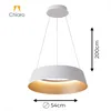 Campana led de Suspender DIMERIZABLE interior champagne 50W - BLANCA en Blanco - Lámparas colgantes, Uruguay | Iluminica, vista 6 de 6