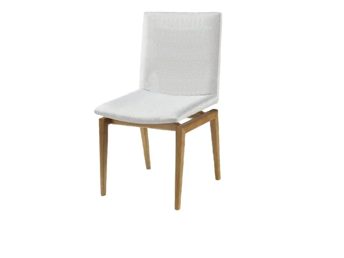 Silla ANTO Tapizada en Tela Lisa en Blanco - Sillas, Uruguay | Finkel
