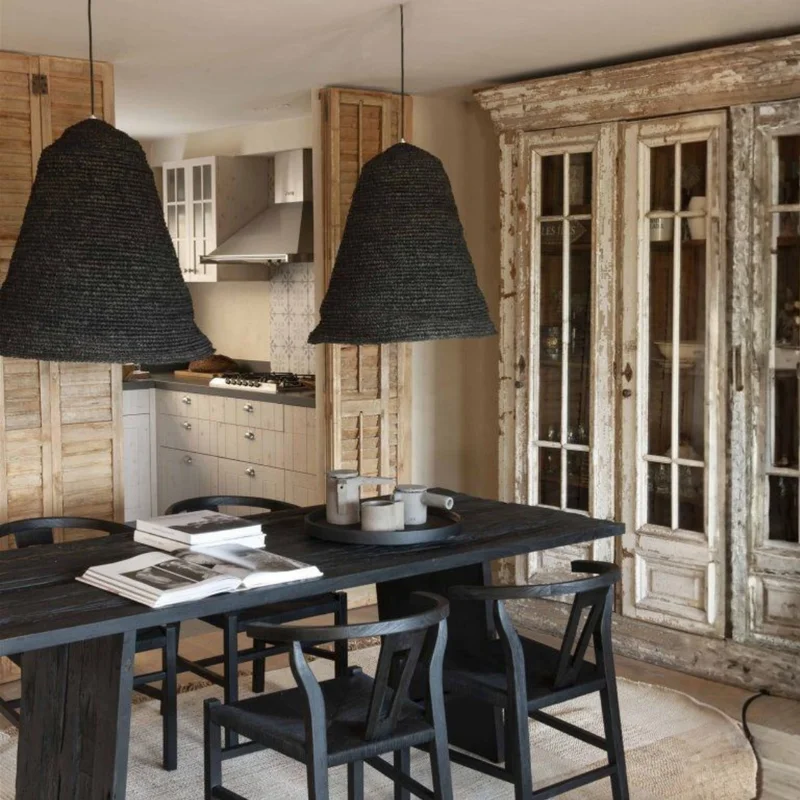 Lámpara de Sisal Roon Black | Casakos en Negro - Lámparas colgantes, Uruguay | Casakos, vista 3