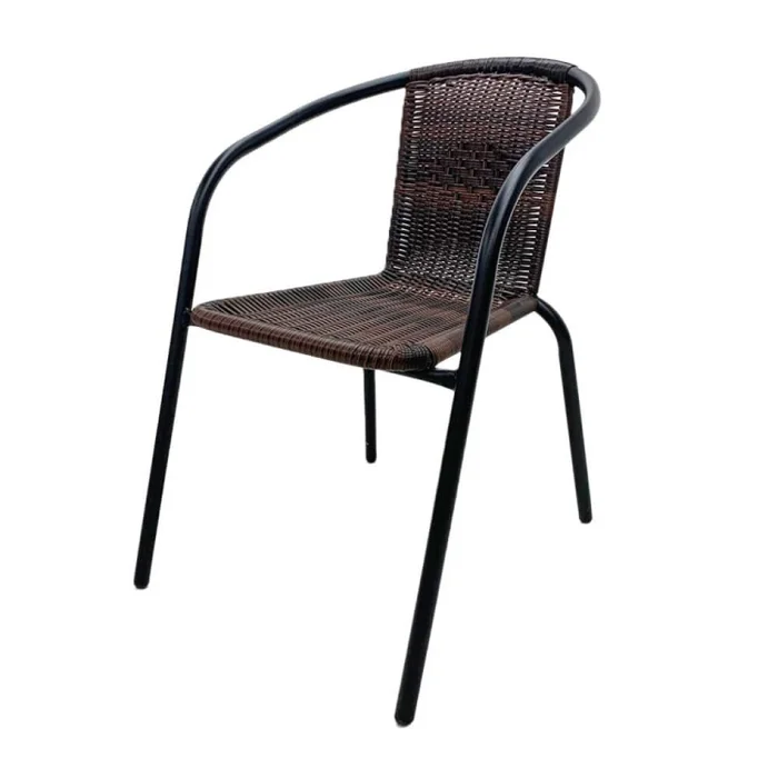 SILLA DE EXTERIOR METAL Y RATTAN COBRE en Negro - Muebles para el exterior, Uruguay | Alfa Ventas