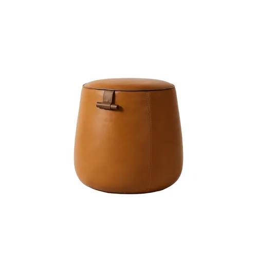 PUFF JATOBA LA PAZ CAMEL en Marrón - Butacas, banquetas y puffs, Uruguay | Masinfinito Casa