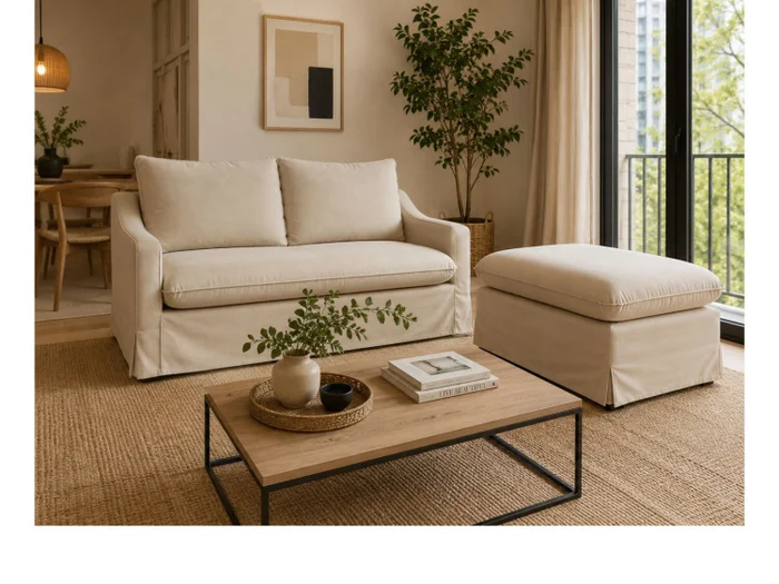 Isla CAIRO Desenfundable - Beige en Beige - Butacas, banquetas y puffs, Uruguay | Finkel, vista 3