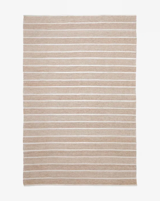 Alfombra Desni beige 100% PET 200 x 300 cm en Beige, Blanco - Muebles para el exterior, Uruguay | Kavehome