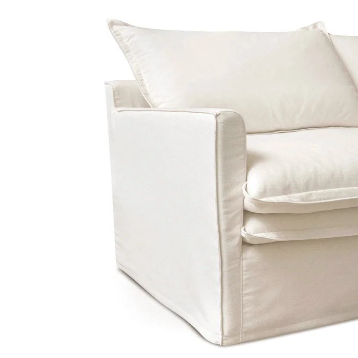 Sofa 4 Cuerpos Tela Blanco Alaska en Blanco - Sillones y sofás, Uruguay | Divino, vista 4