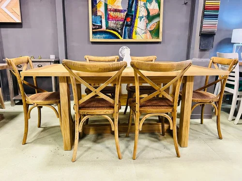 Juego De Comedor Madera Ozark Mesa Mónaco 6 Sillas Vienesas A Eleccion en Madera natural - Mesas de comedor, Uruguay | Ozark Home, vista 2