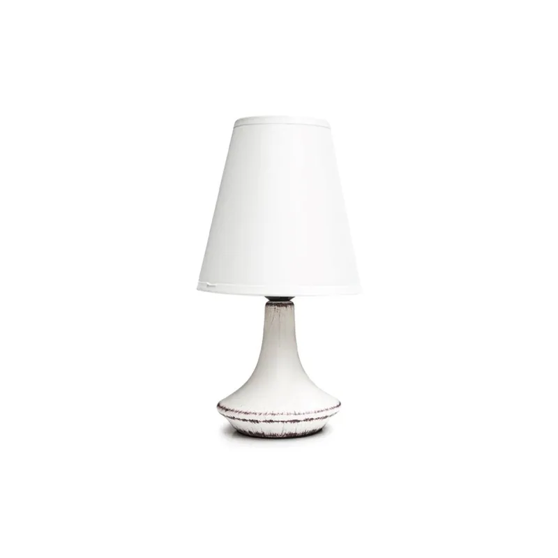 LAMPARA DE MESA BASE PORCELANA 16X16X30CM BLANCO en Blanco - Lámparas de mesa, Uruguay | Koz