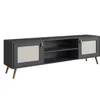 Rack Praga 140 cm - Negro con Esterilla - Muebles para TV, Uruguay | Berna home, vista 1 de 4