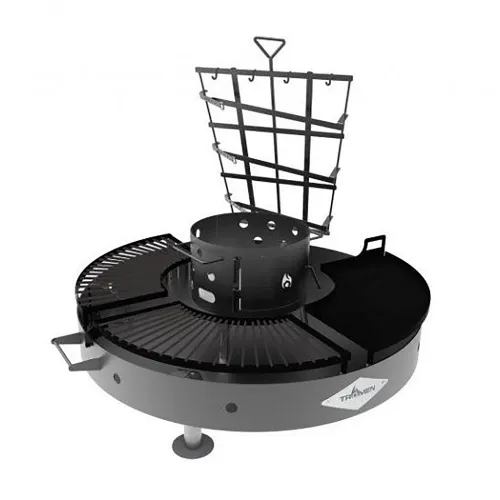 Barbacoa Parrillero Leña Duomo 360 Metal Negro Tromen en Negro - Exterior, Uruguay | Divino