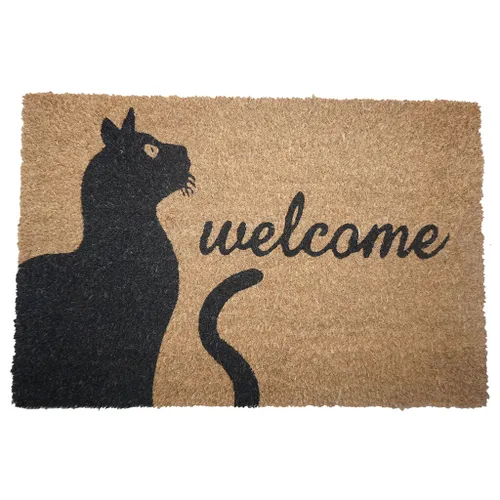 FELPUDO DE COCO 40X60CM H.1.5CM WELCOME GATO - Textiles, Uruguay | Decohogar