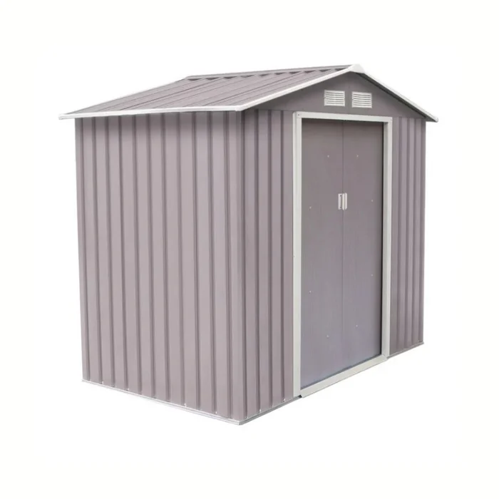Galpon de Jardin Metalico Puerta Corrediza - 213x127x195 cm en Gris - Muebles para el exterior, Uruguay | Rústico Hogar