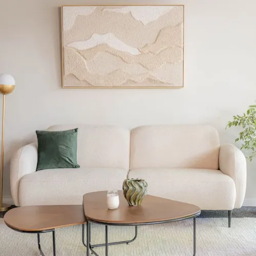 Sofá Giovanni / Beige - 3 cuerpos en Beige - Sillones y sofás, Uruguay | Fábrica Italiana