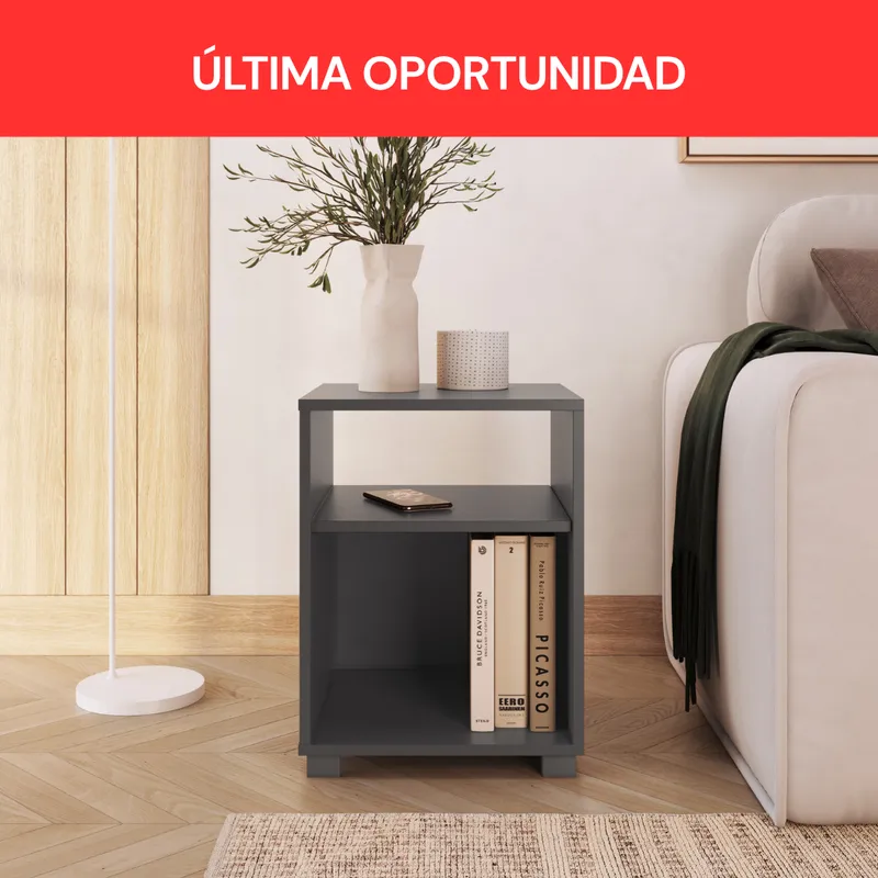 Mesa de Luz Paris – Gris en Gris - Mesas de luz, Uruguay | RM Muebles y Deco