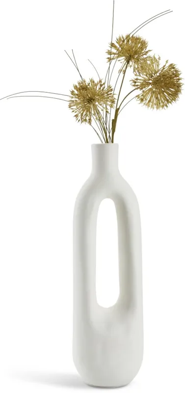 Jarrón INGEMAR A10xL8xA34cm blanco en Blanco - Jarrones, Uruguay | JYSK