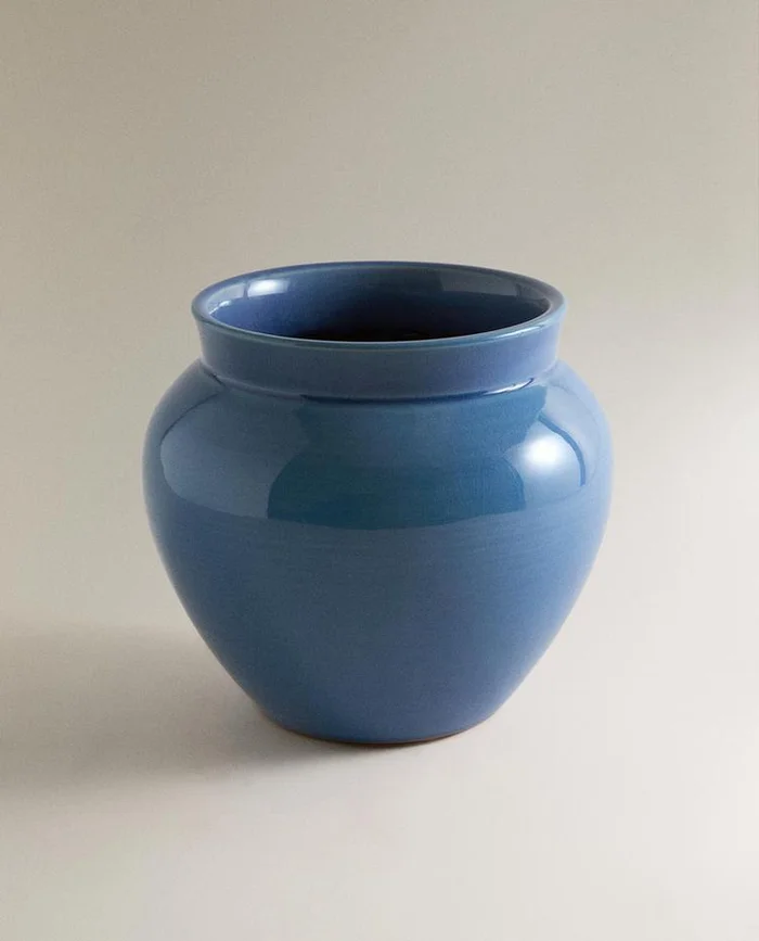 JARRÓN CERÁMICA ESMALTADO en Azul - Jarrones, Uruguay | Zara Home, vista 2