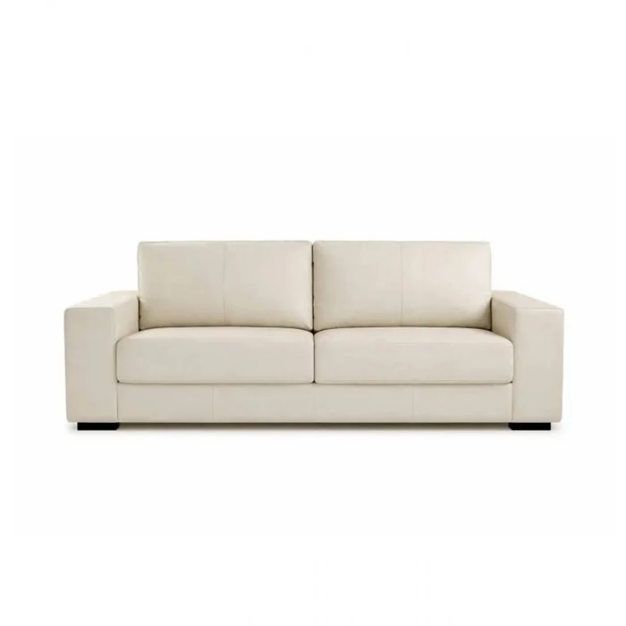 Sillón 3 cuerpos Como - 100% Cuero - Arena en Beige - Sillones y sofás, Uruguay | Rústico Hogar, vista 2