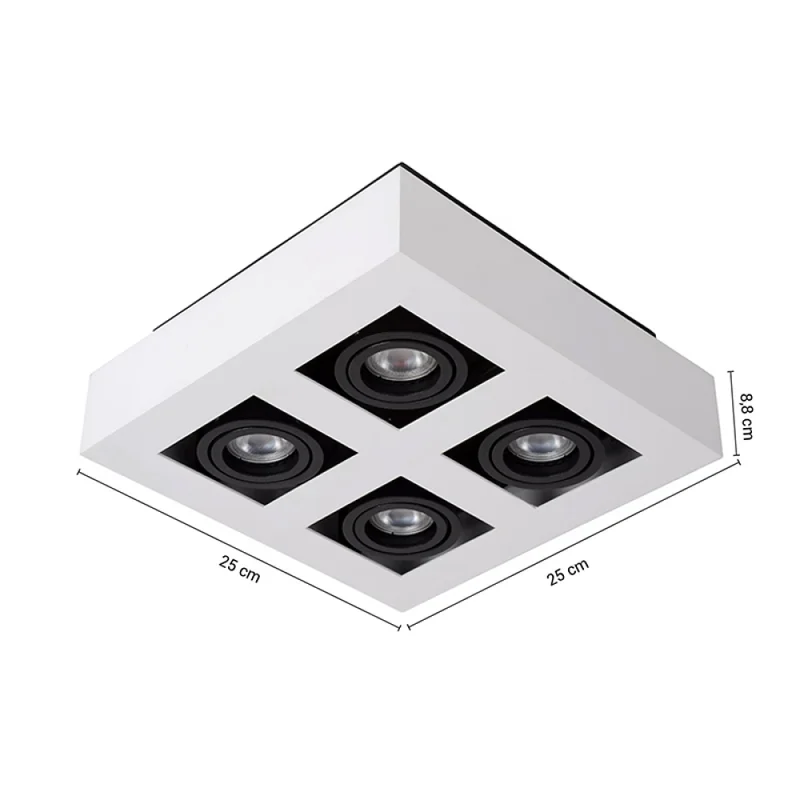 Lámpara de Techo Walle 4 Blanca en Blanco - Lámparas colgantes, Uruguay | Serlux, vista 5