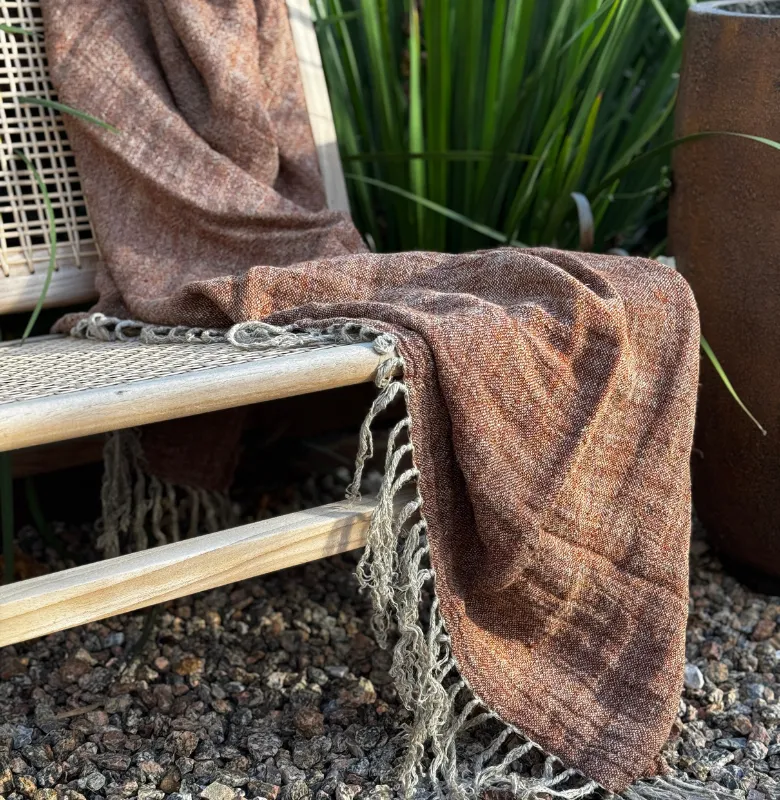 THROW RUSTICO LINO - Textiles, Uruguay | Masinfinito Casa