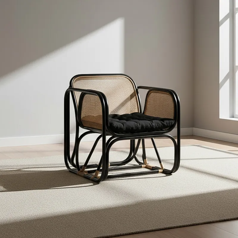 Butaca Rattan Negro Manao en Negro - Sillones y sofás, Uruguay | Divino