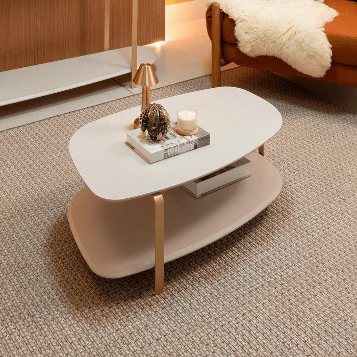 MESA DE CENTRO LINEA OLIMPO OFF WHITE - Mesas de living, Uruguay | Rosas Hermanos, vista 2