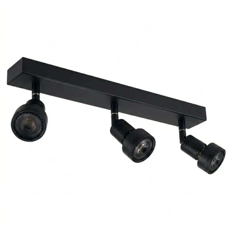 Lámpara Niza Triple Orientable Negra en Negro - Lámparas colgantes, Uruguay | Serlux